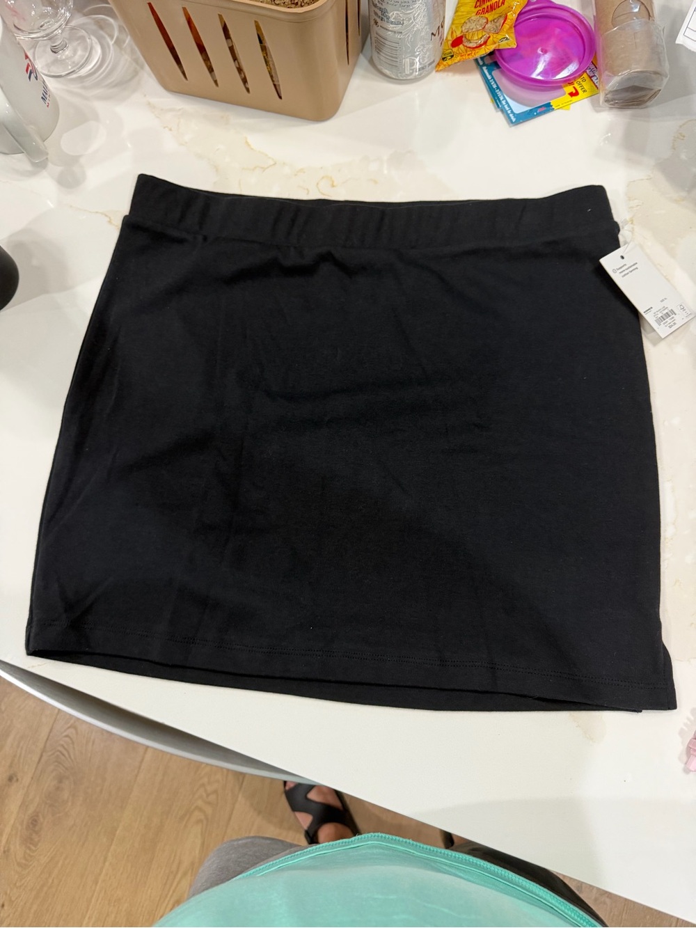 Women’s Black Stretch Knit Mini Skirt